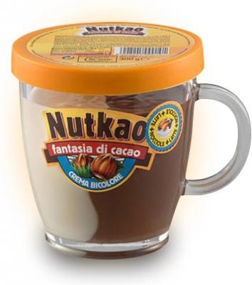 Шоколадная паста Nutkao Mug of two coloured spread 300 грамм